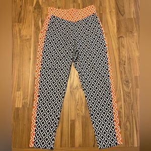 THML Black and orange geometric print pant, XS - $16